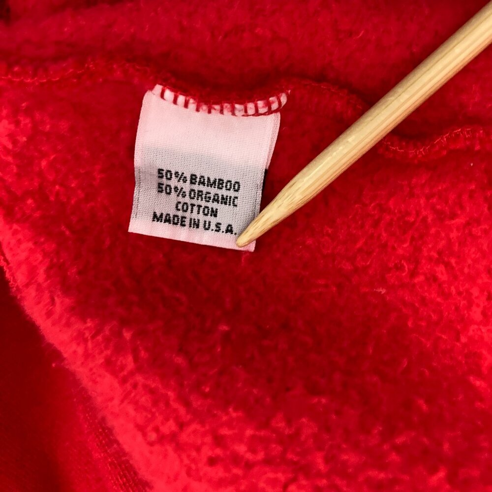 Bryn Walker Didion Wrap Coat in Rosehip Fleece Size M Bamboo Organic Cotton Red - Picture 11 of 12